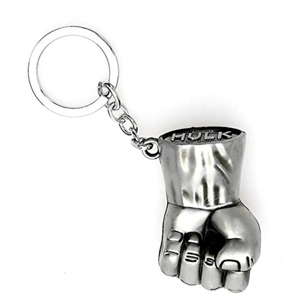 Avengers Super Hero Hulk Hand Fist Punch Silver Key Chain Ring Fans