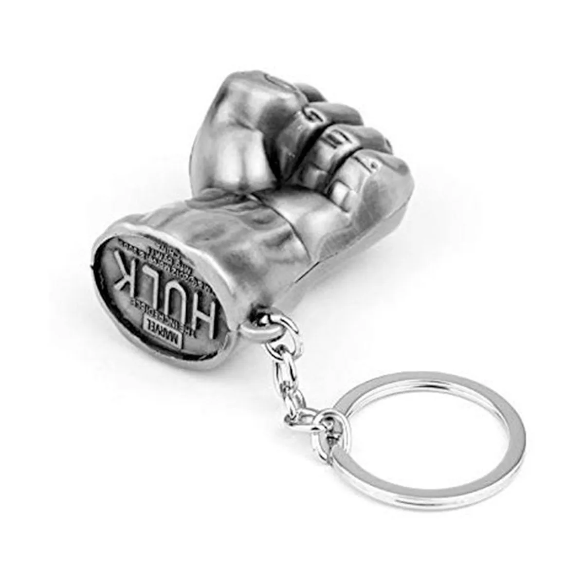 Avengers Super Hero Hulk Hand Fist Punch Silver Key Chain Ring Fans