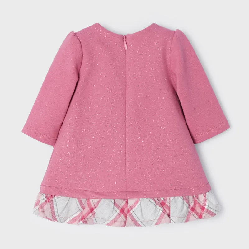 Baby Girls Fleece Pink Dress | Mayoral