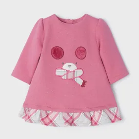 Baby Girls Fleece Pink Dress | Mayoral