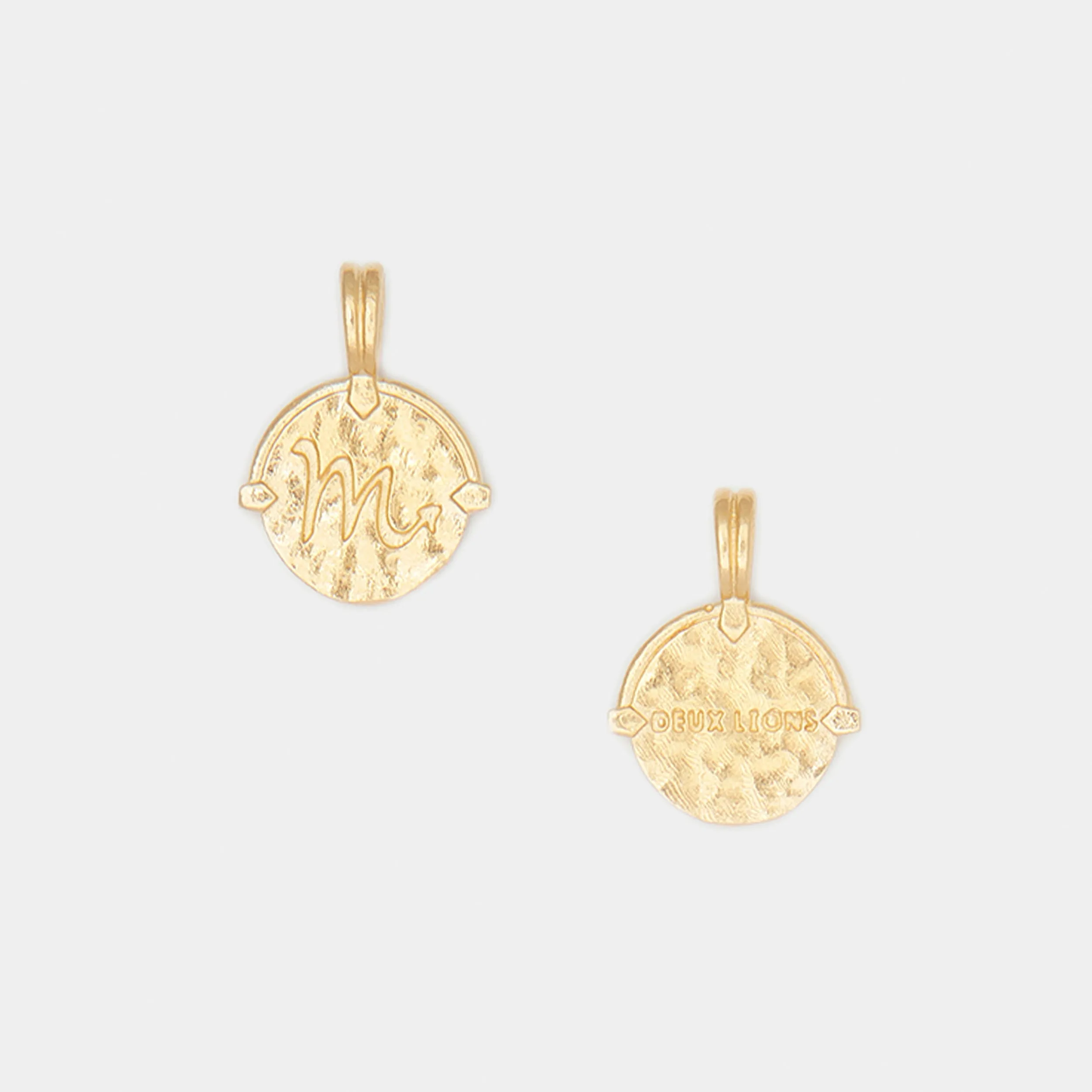 Baby Lion Tag and Zodiac Combo Necklace in Gold