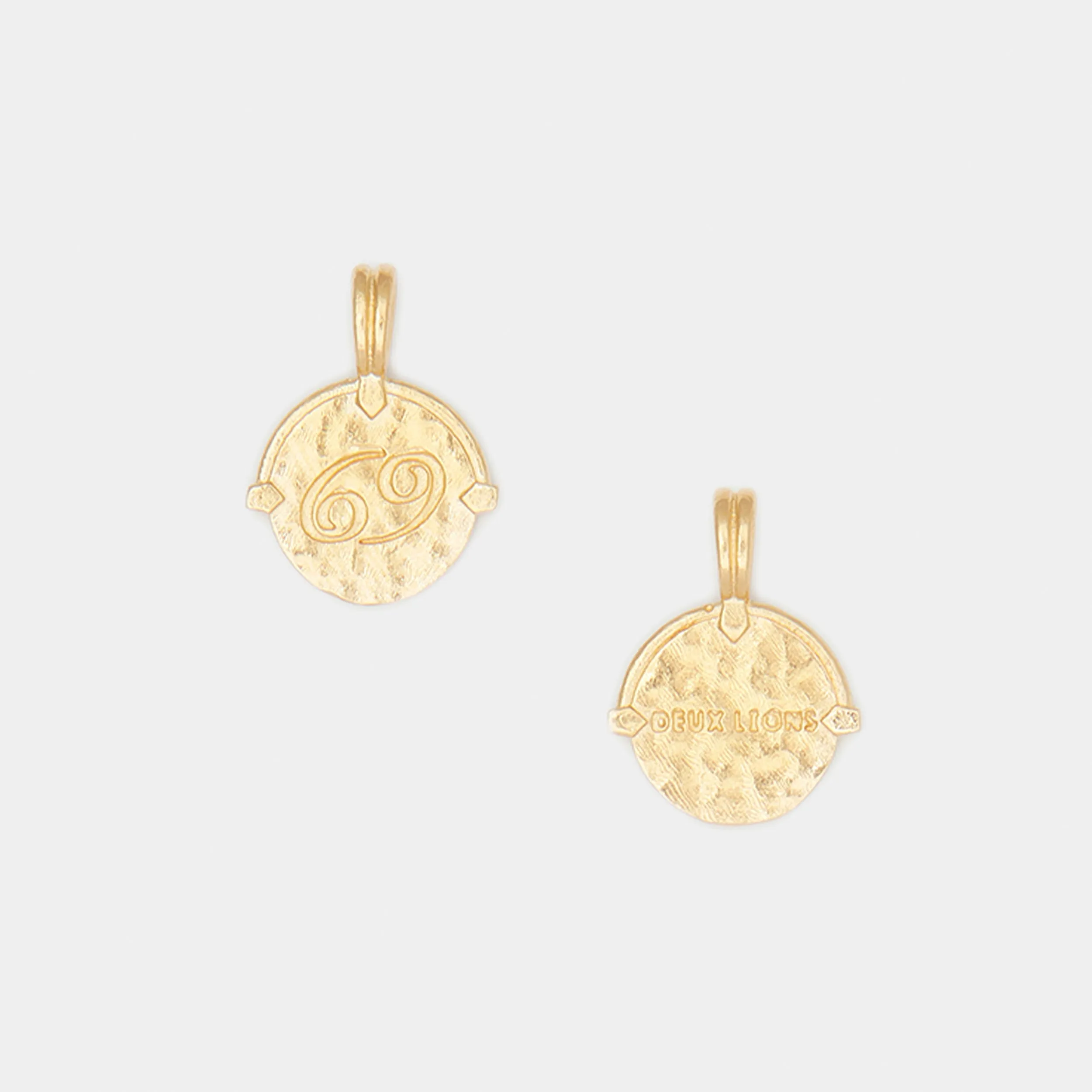 Baby Lion Tag and Zodiac Combo Necklace in Gold