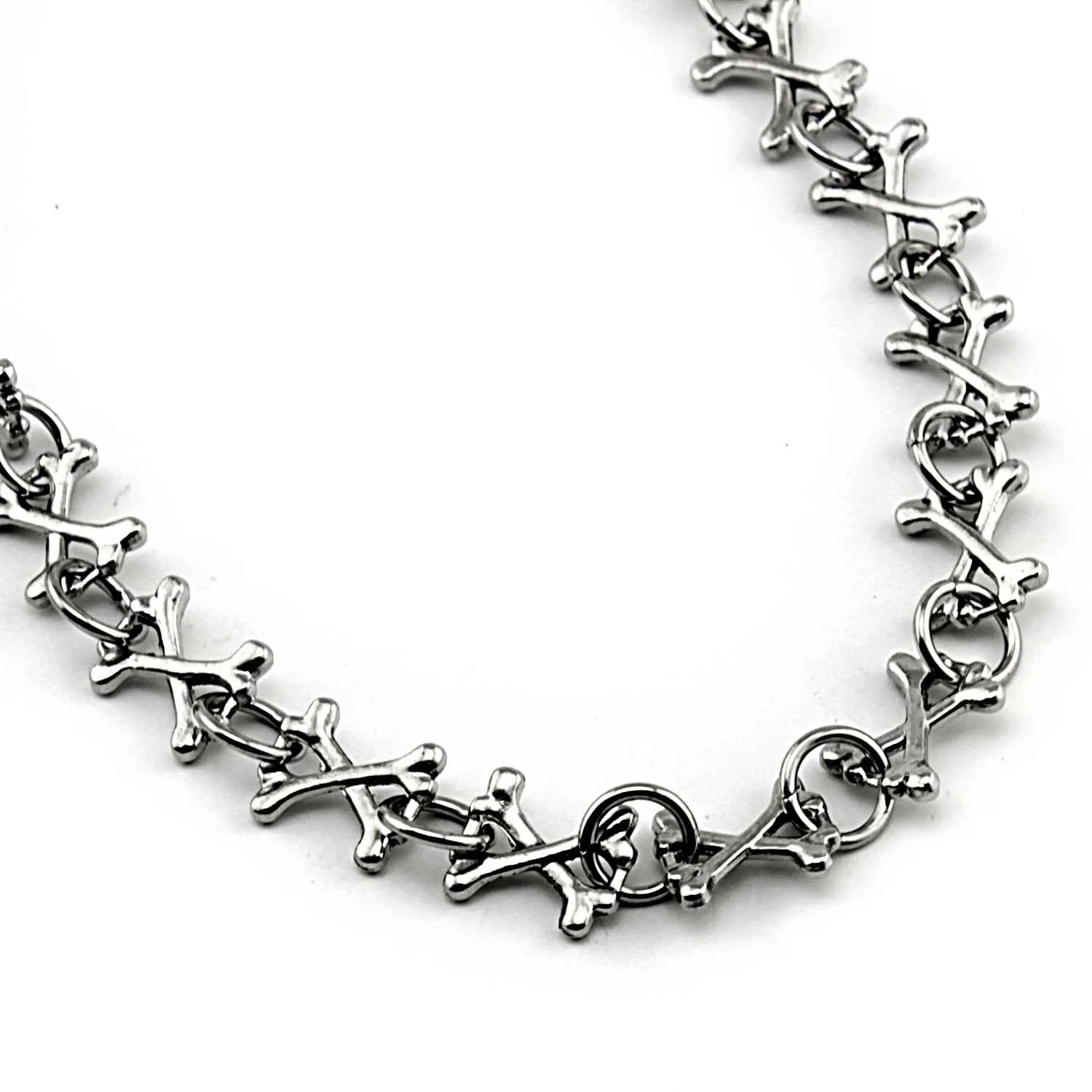 Badass Silver Cross Bones Punk Pants Chain Wallet Chain Biker Wallet Chain For Men