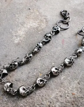 Badass Silver Skull Pants Chain Mens Biker Wallet Chain Wallet Chain For Men