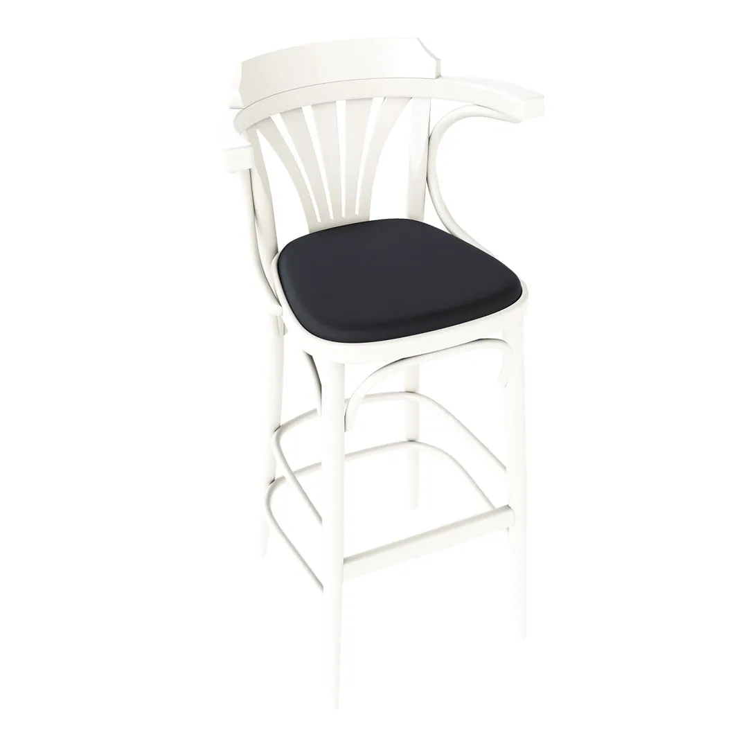 Barstool 135 - Seat Upholstered - Beech Pigment Frame