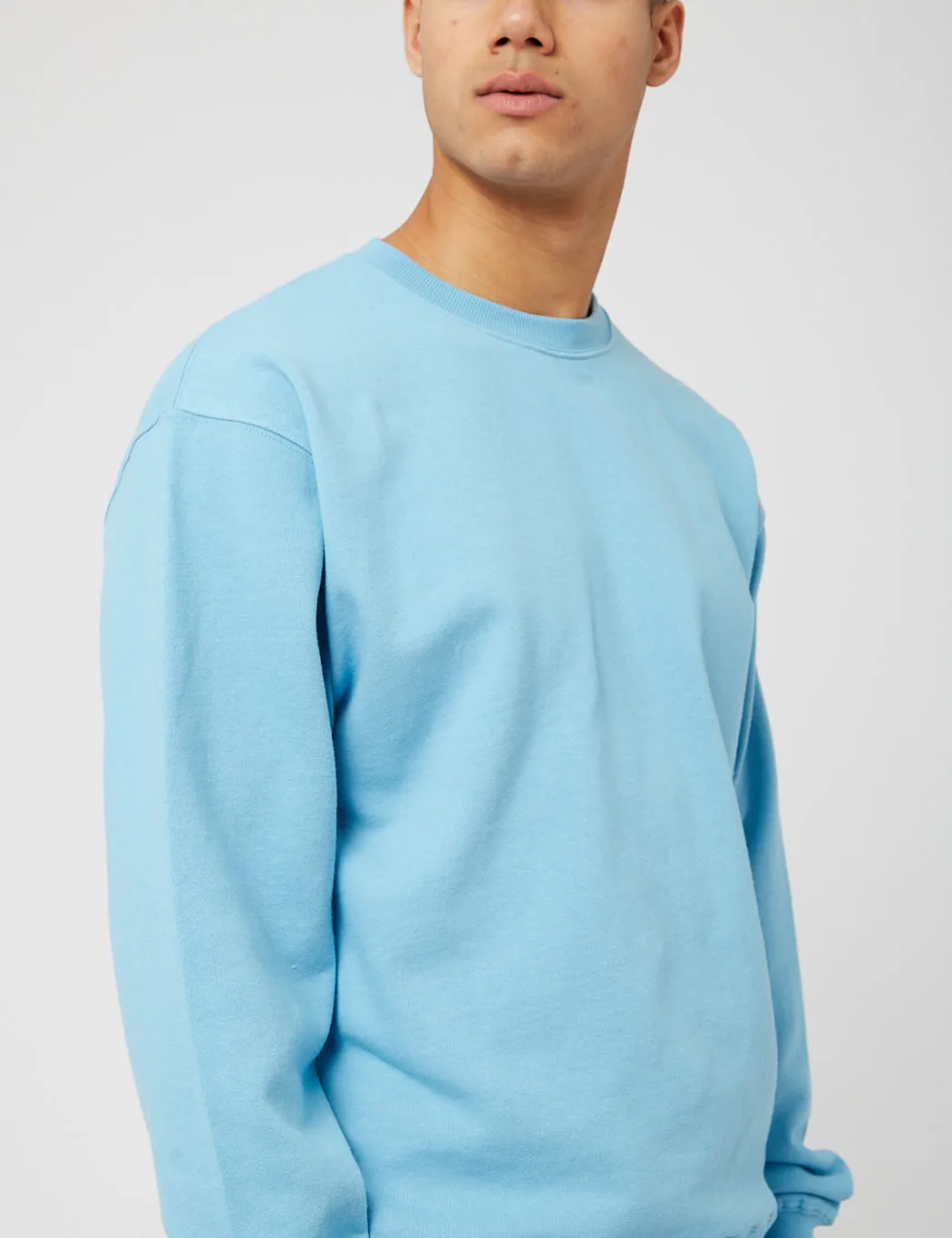 Beams Plus Crew Sweatshirt - Sax Blue