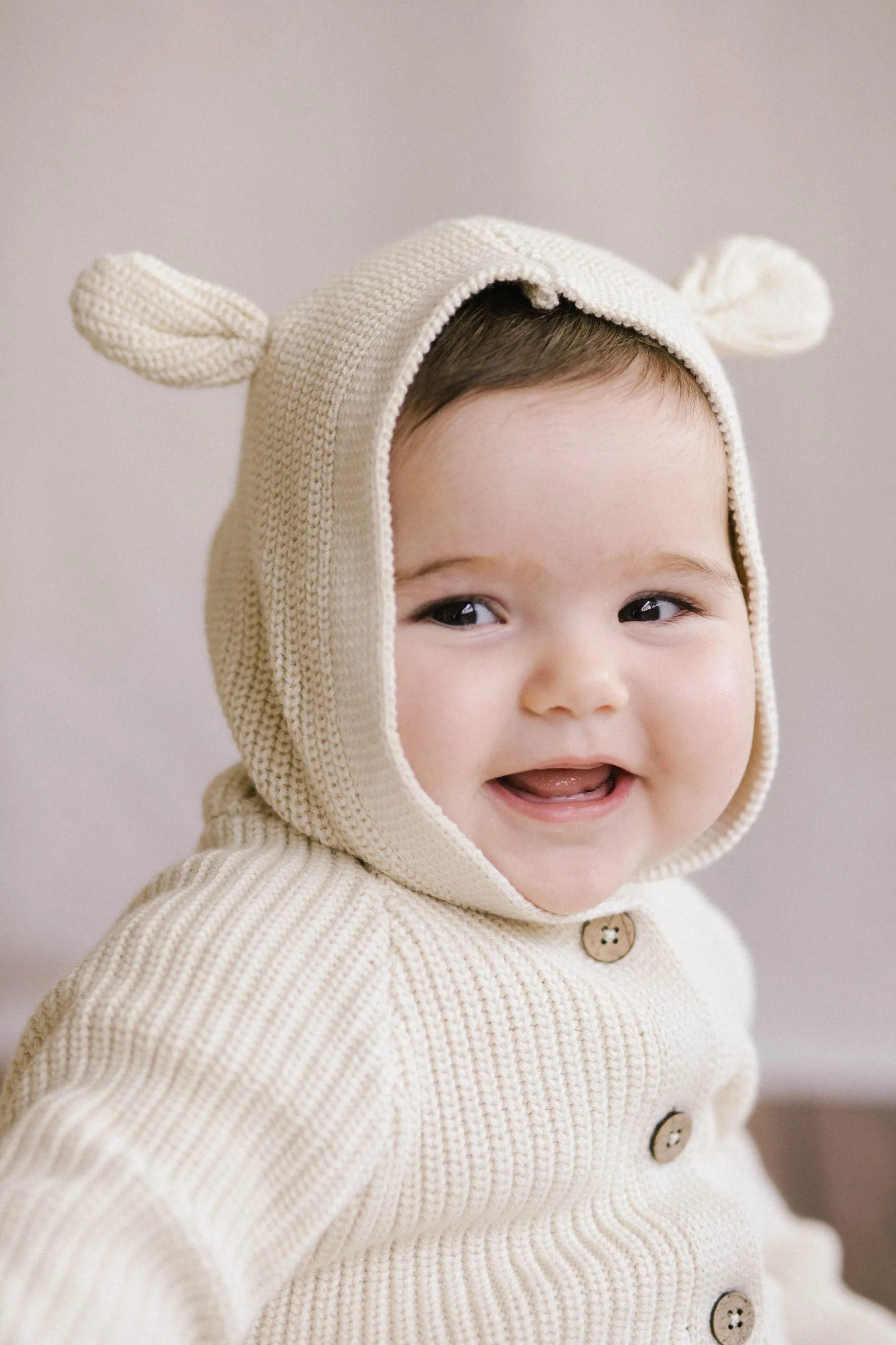 Bear Knit Onepiece - Soft Clay