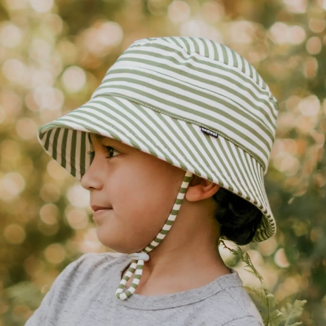 Bedhead - Classic Bucket Sun Hat Khaki Stripe