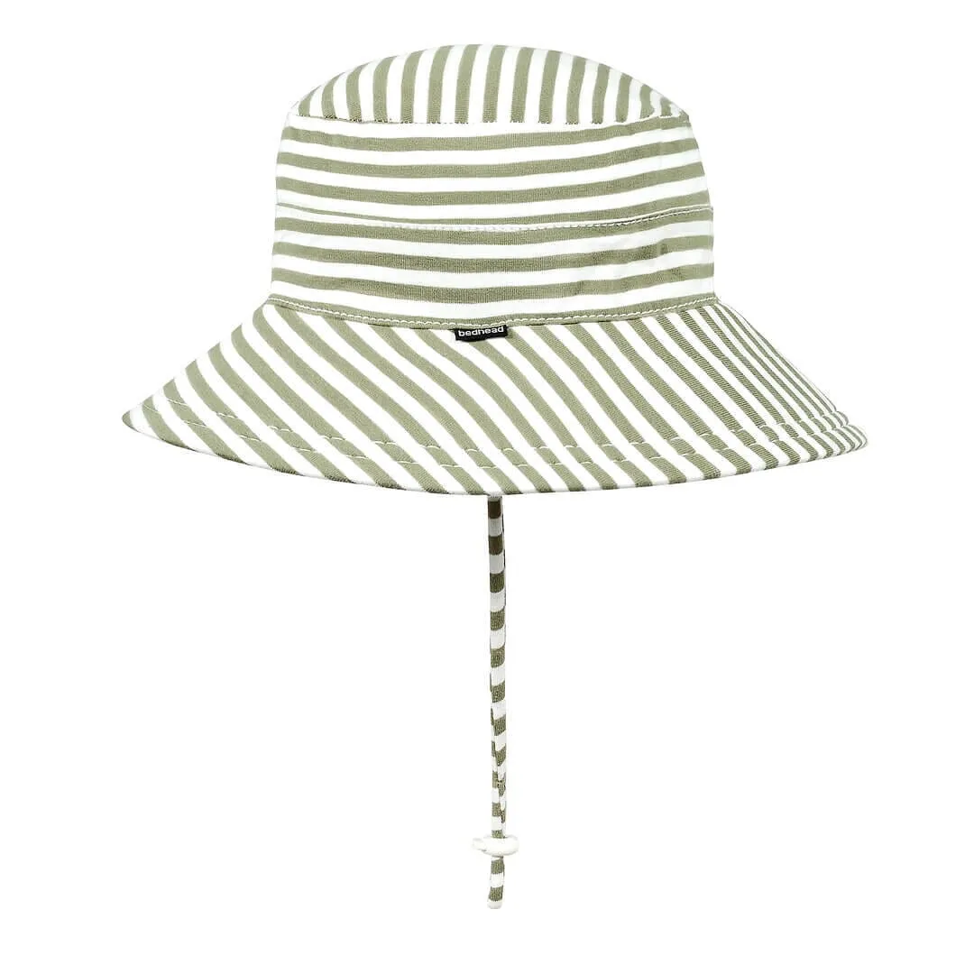 Bedhead - Classic Bucket Sun Hat Khaki Stripe