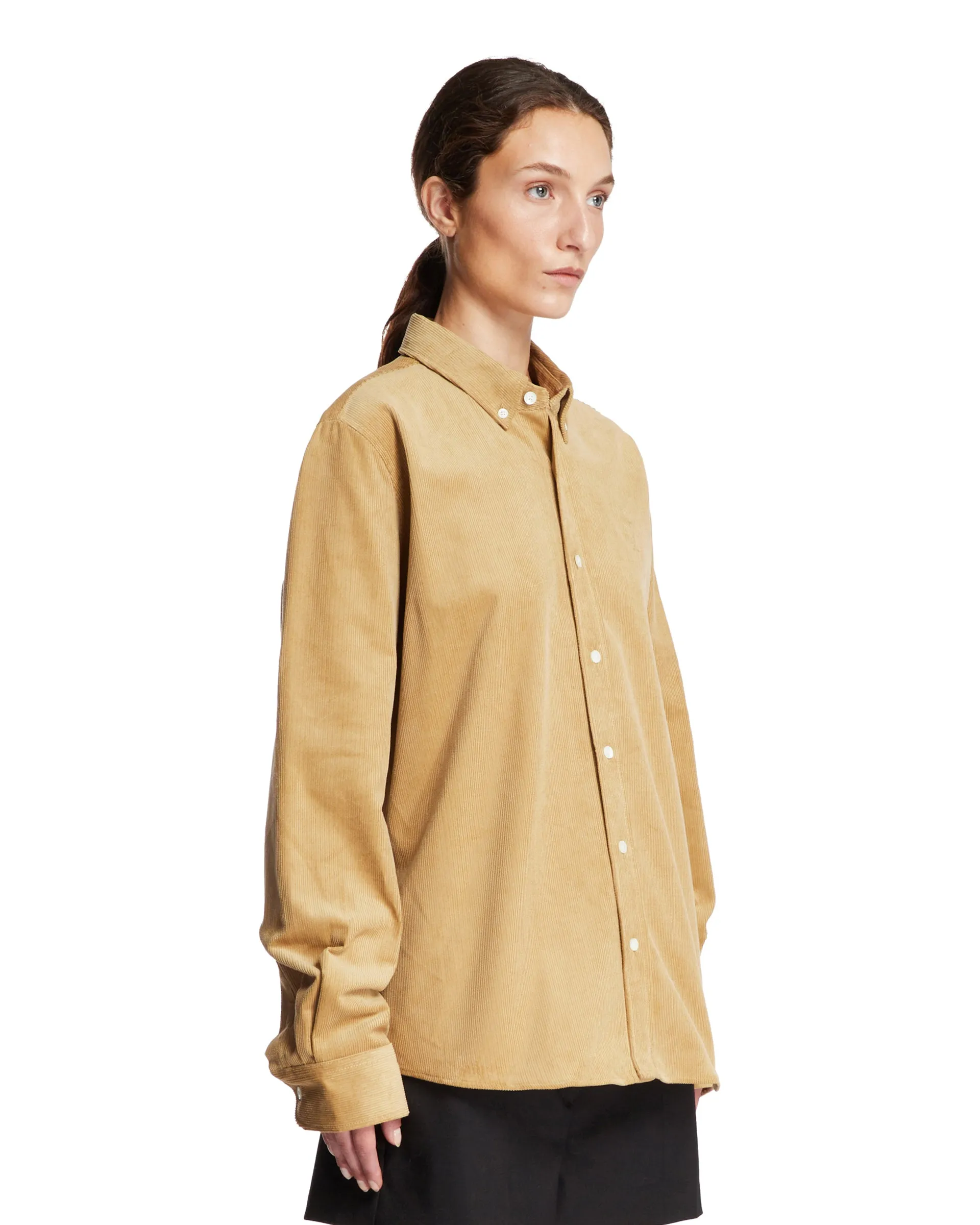 Beige Button-down Shirt