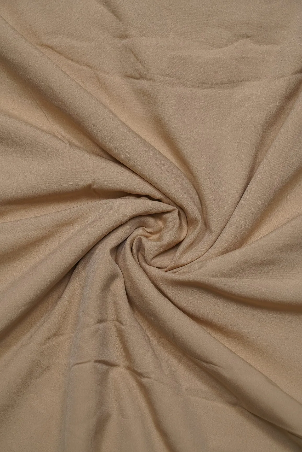 Beige Dyed Crepe Fabric