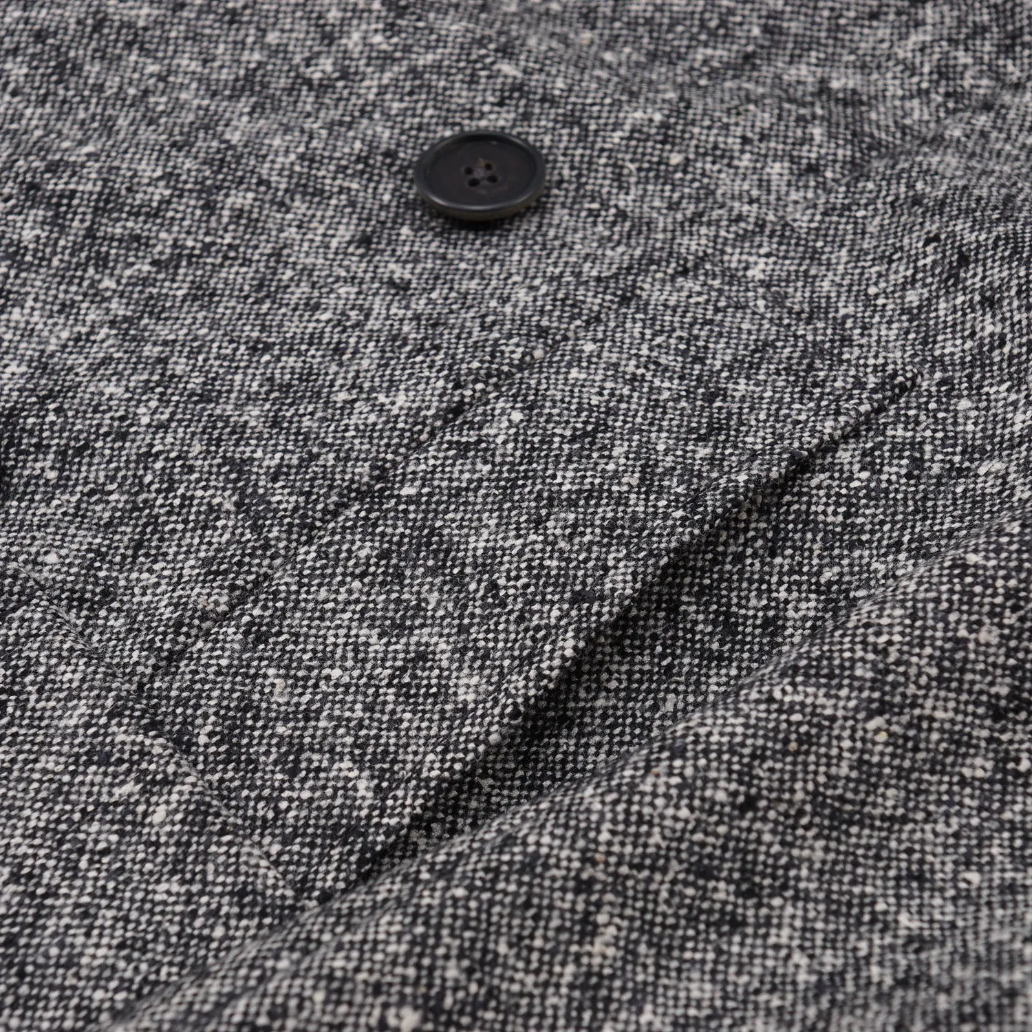 Belvest Donegal Tweed Wool-Silk Pea Coat