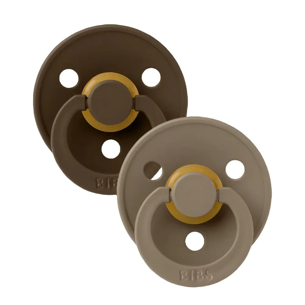 BIBS Dummies - Round 2 Pk Mocha/Dark Oak