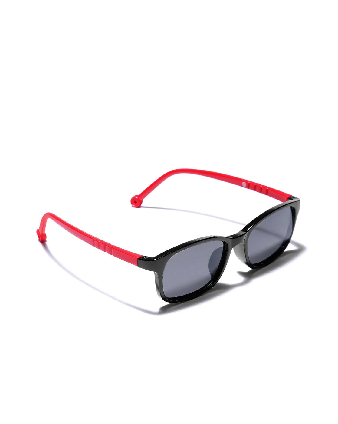 Black & Red Toned with Polarised Lens Rectangle Sunglass for boy