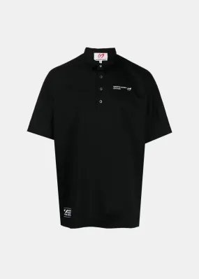 Black Coolmax Eco Seersucker Birdseye Polo Shirt