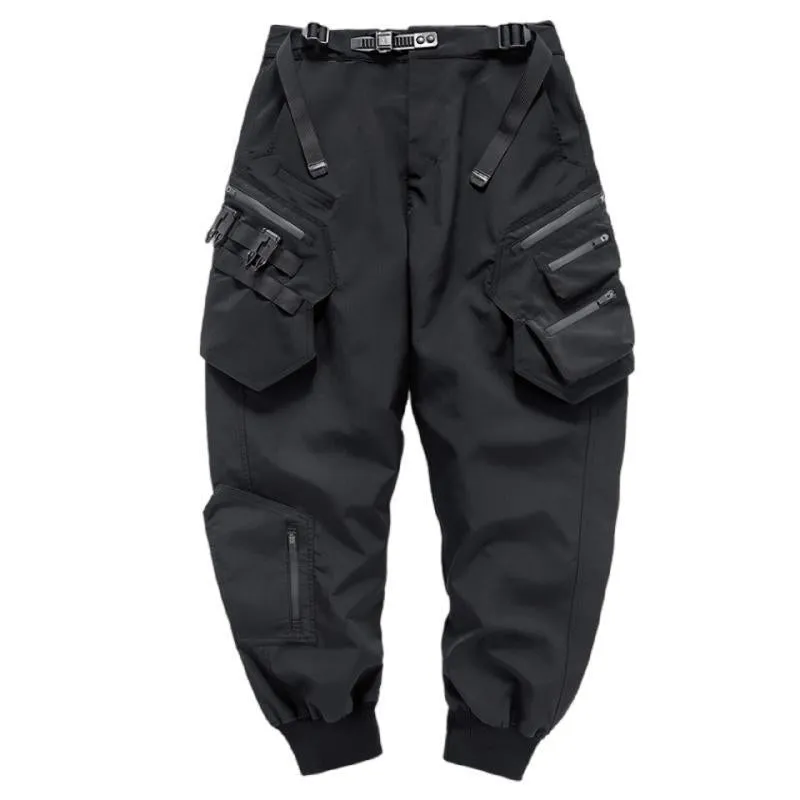 Black Multi-pocket Functional Pants