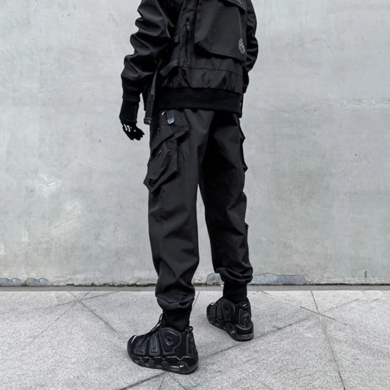 Black Multi-pocket Functional Pants