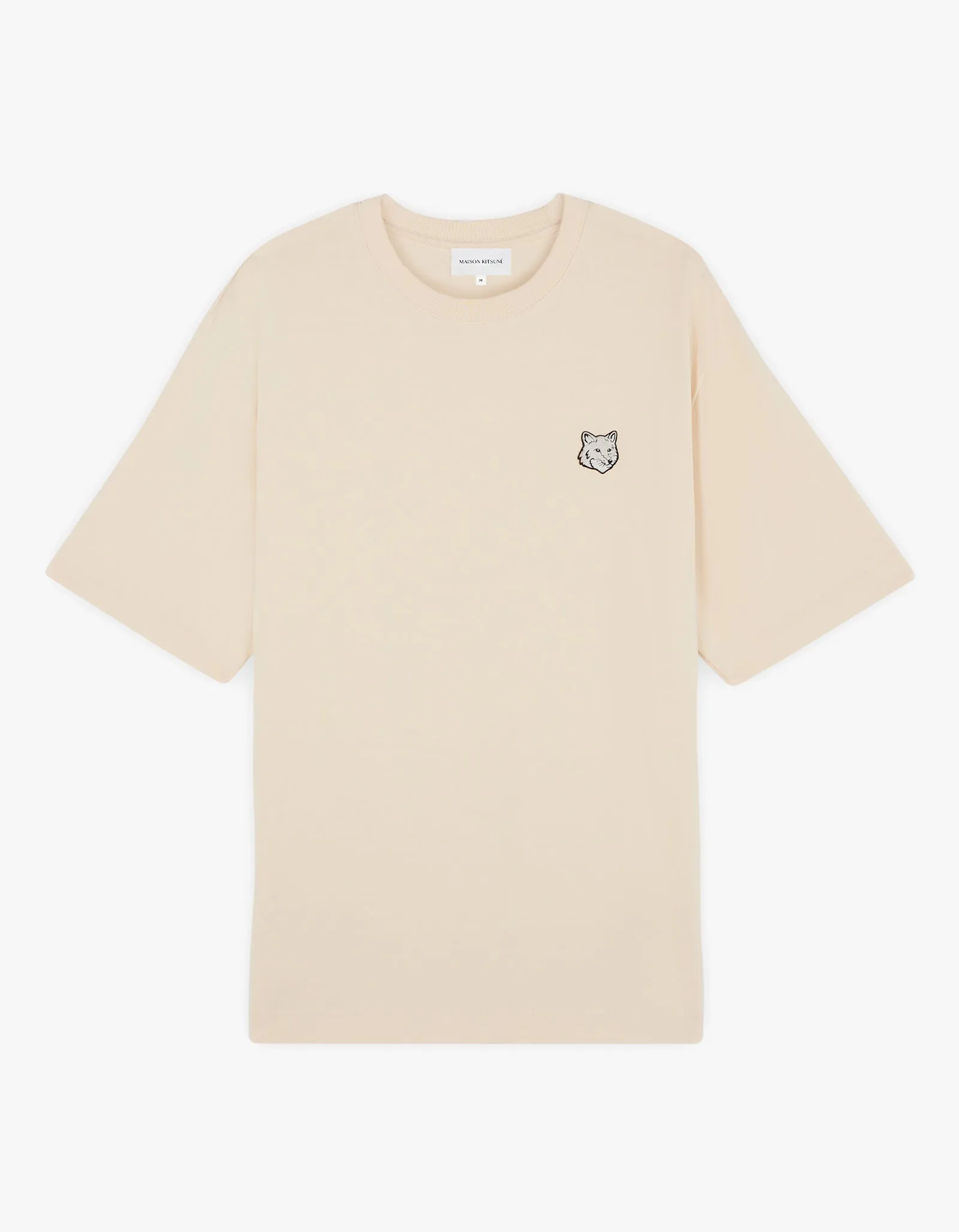 Bold Fox Head Patch Oversize T Shirt - Paper