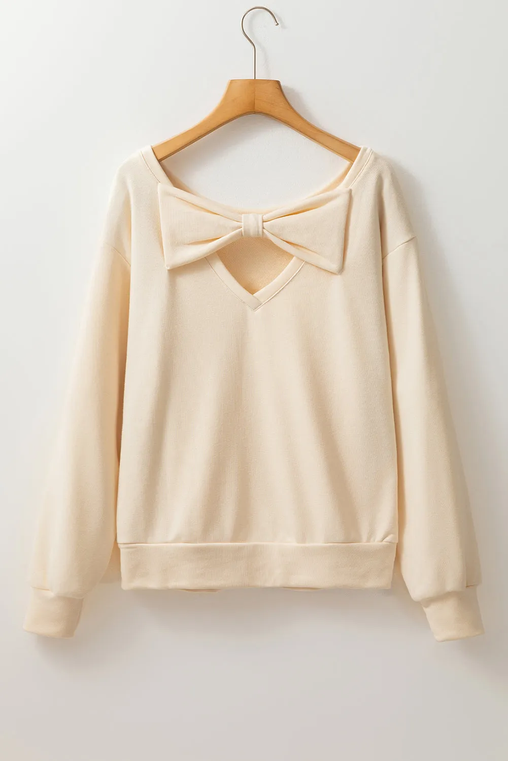 Bow knot  Round Neck Sweatshirt