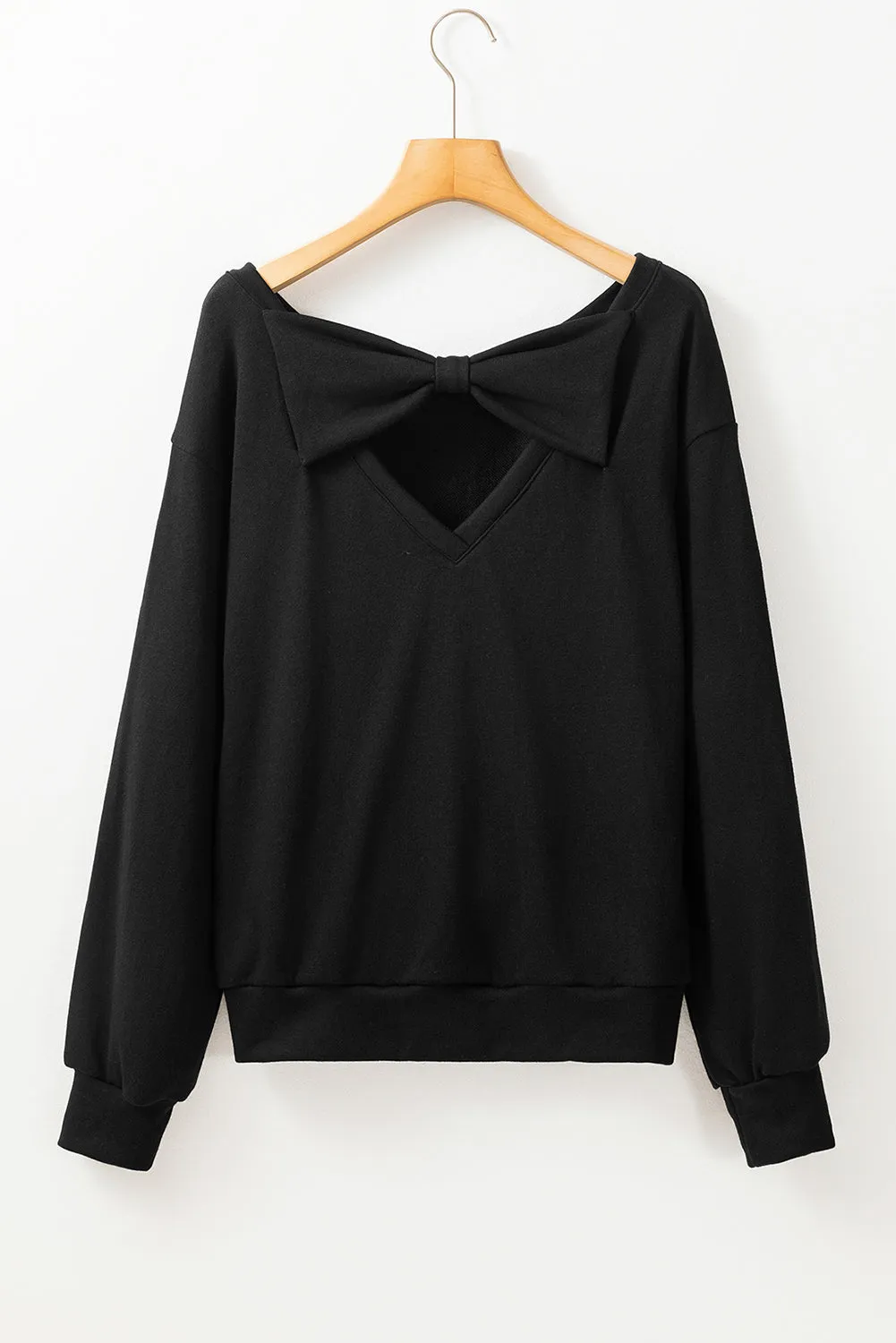 Bow knot  Round Neck Sweatshirt