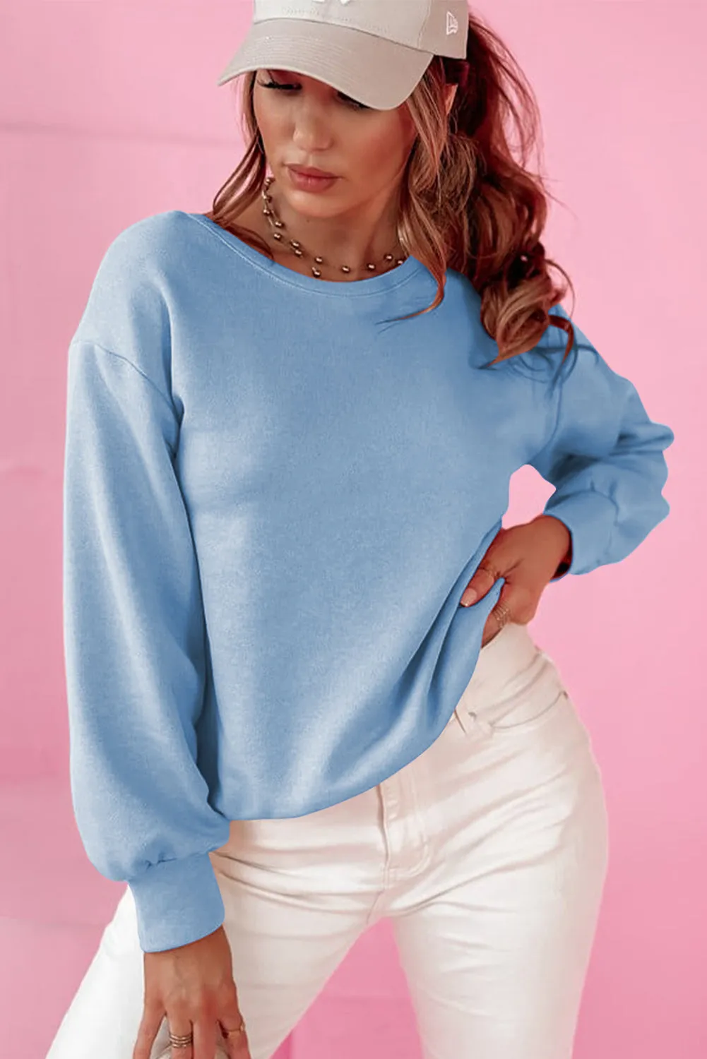 Bow knot  Round Neck Sweatshirt