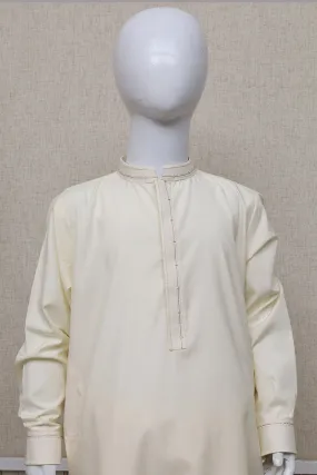 Boy Wash n Wear Kameez Shalwar Cream