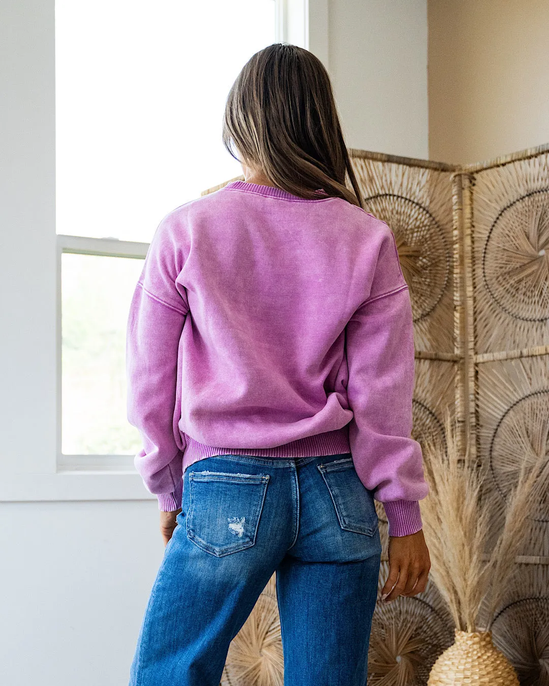 Boyfriend Crewneck Sweatshirt - Mauve