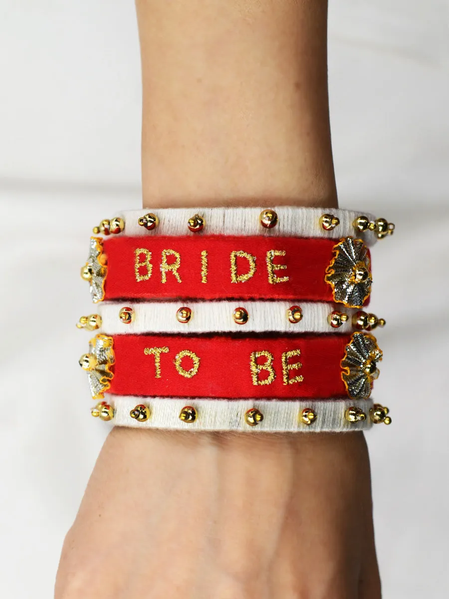 Bride to be Embroidered Bangles