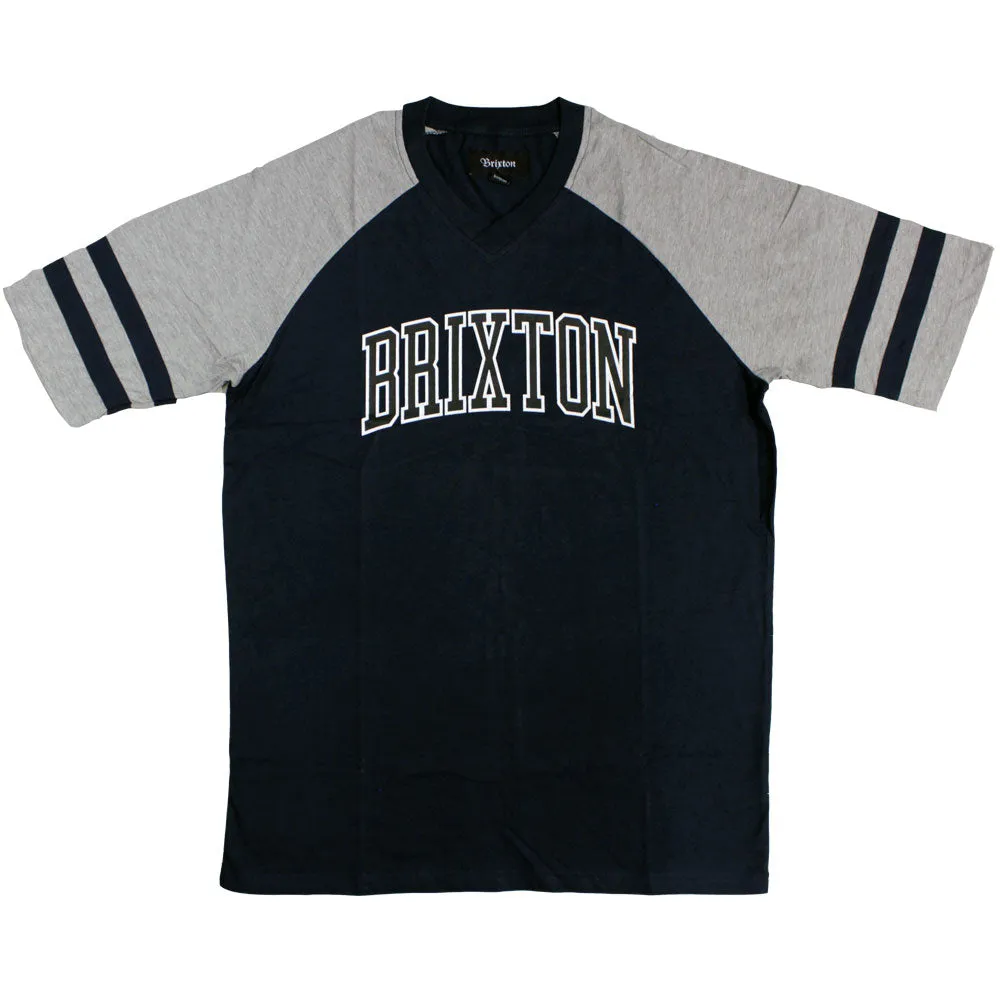 Brixton Victor T-Shirt Grey Navy