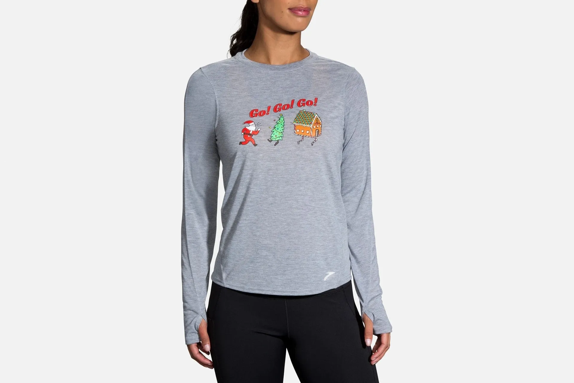 Brooks Women's Run Merry Distance Graphic Long Sleeve