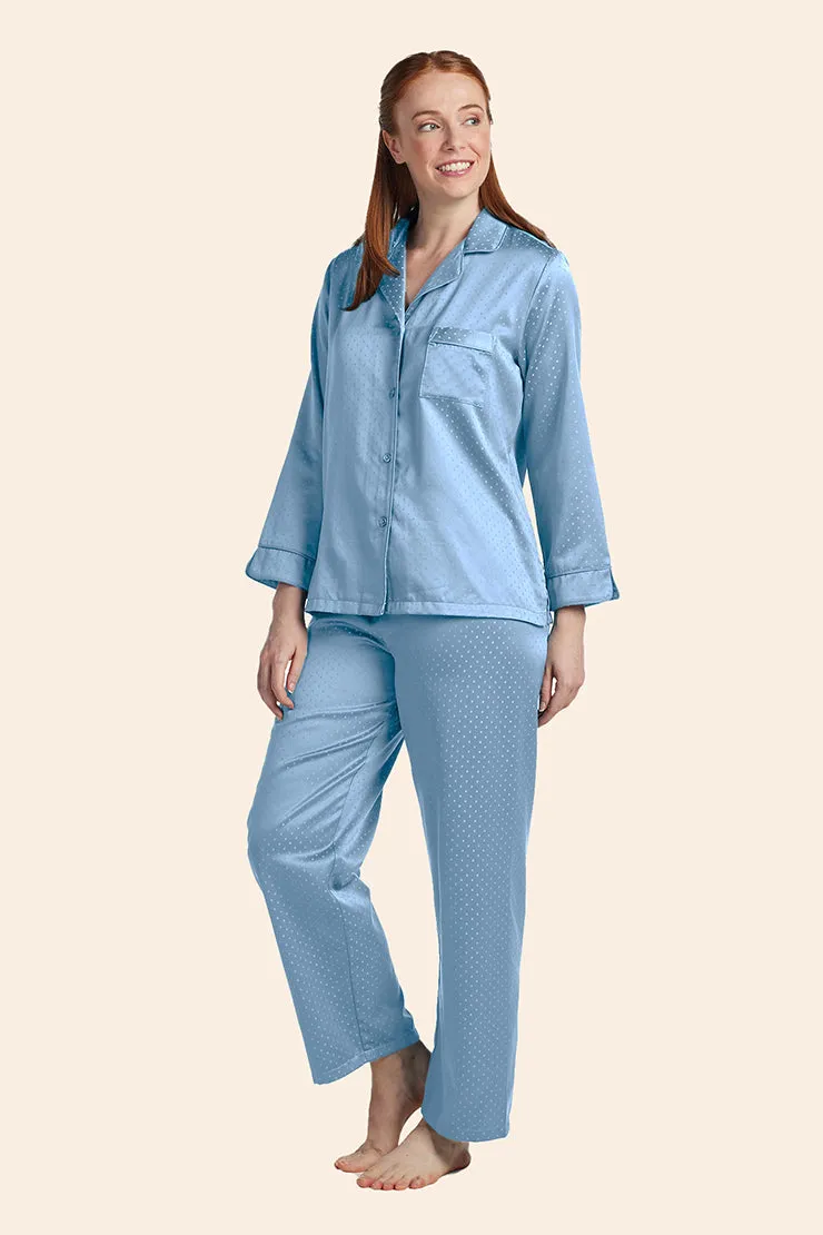 Brushed Back Satin Pajama