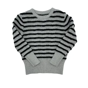 Bzzy Style Boys Sherpa Striped Crew Black