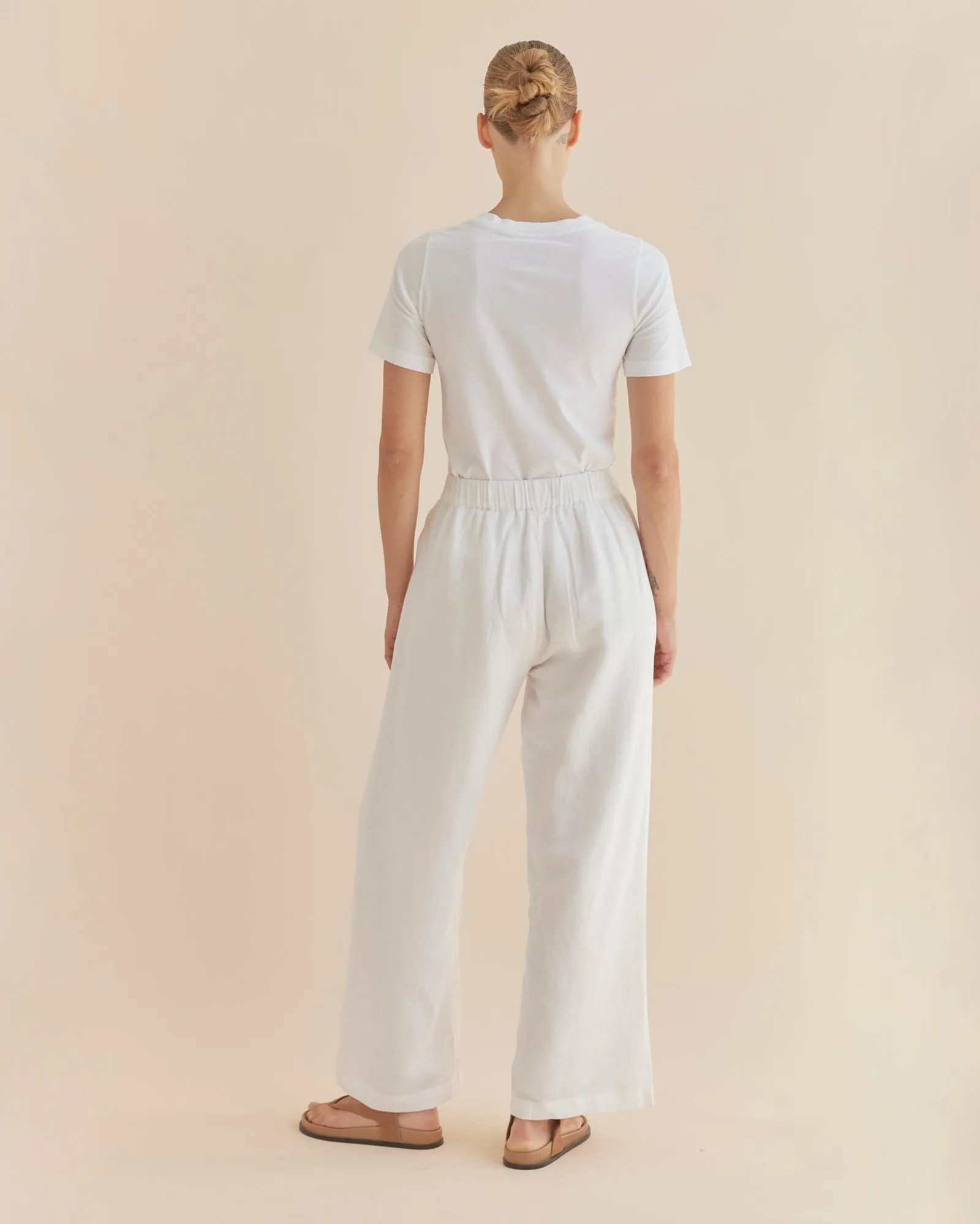 Cancun Linen Pant - White