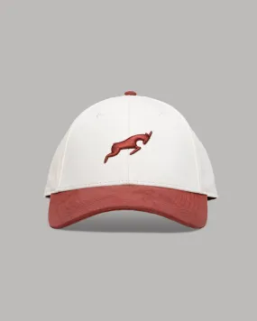 Canva Cream & Burgundy Golf Hat