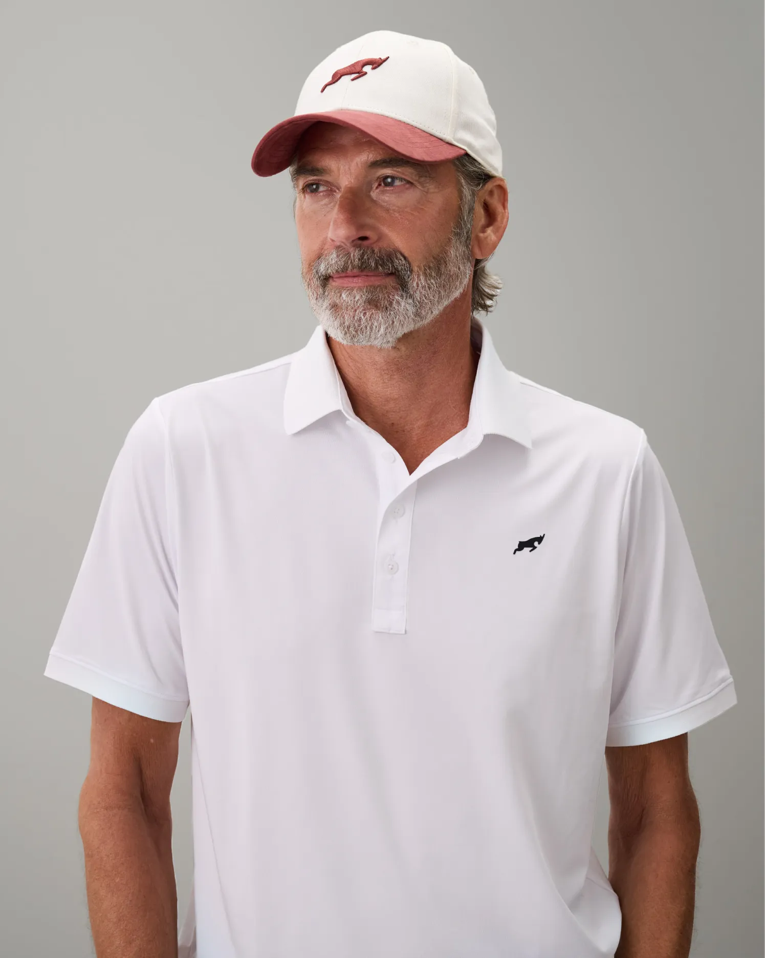 Canva Cream & Burgundy Golf Hat