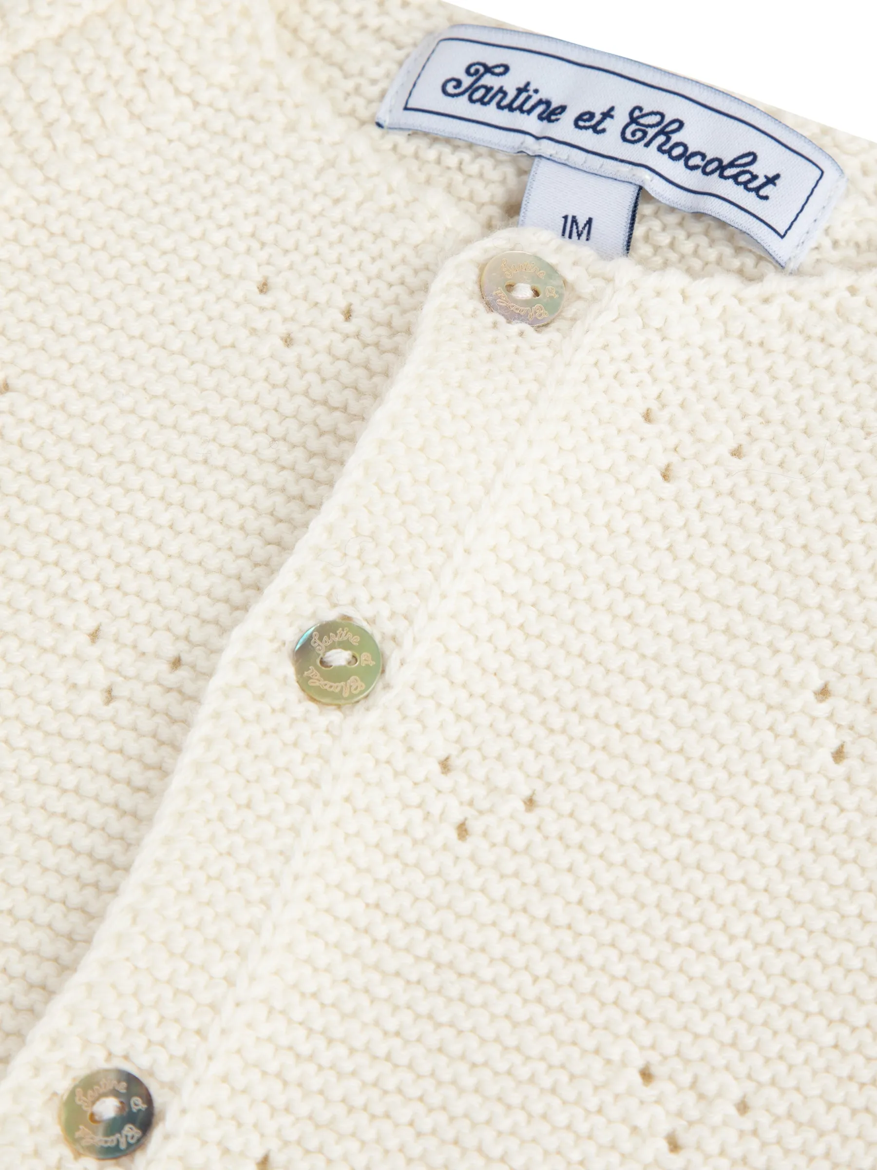 Cardigan - Ecru organic cotton