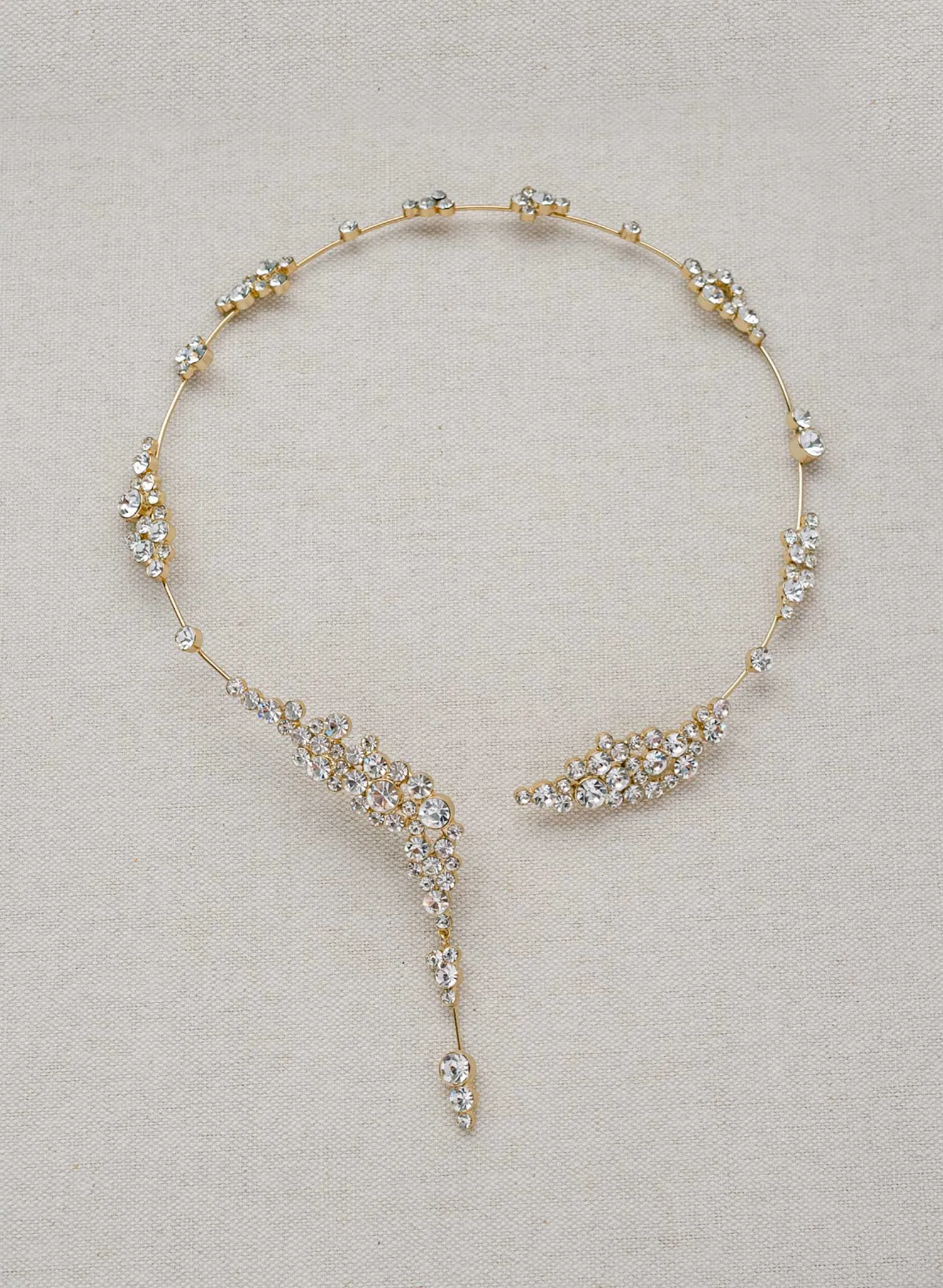 Champagne bubbles crystal necklace - Style #2419