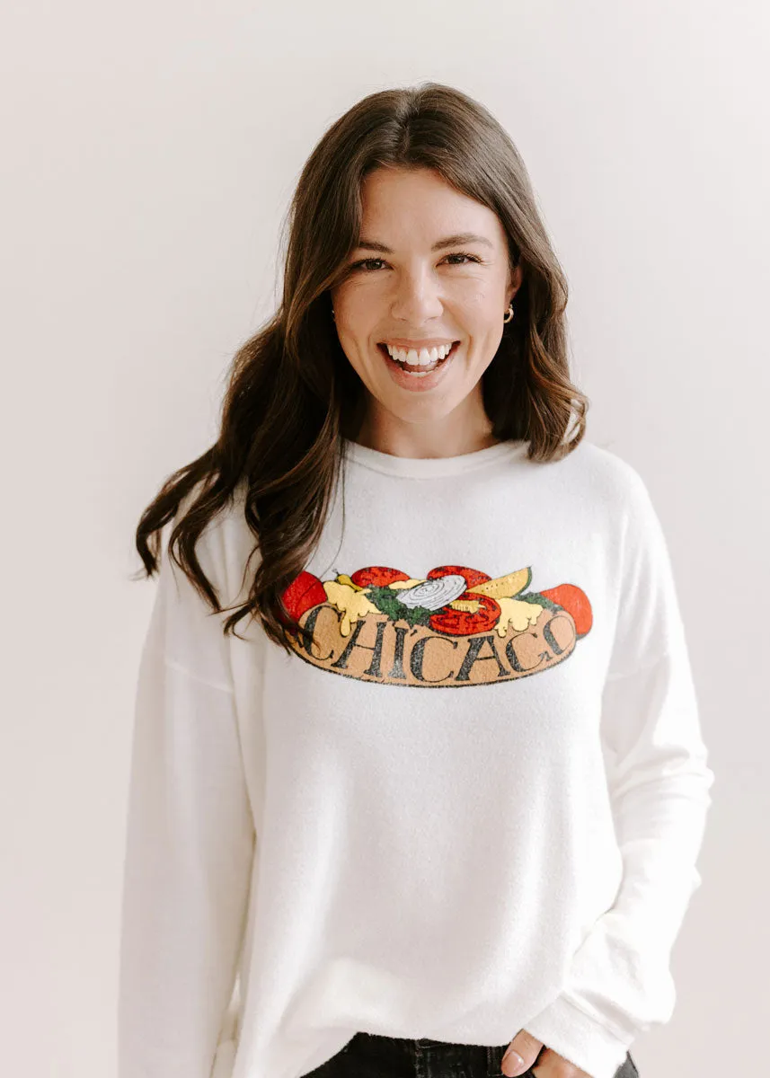 Chicago Dog Sweatshirt - White