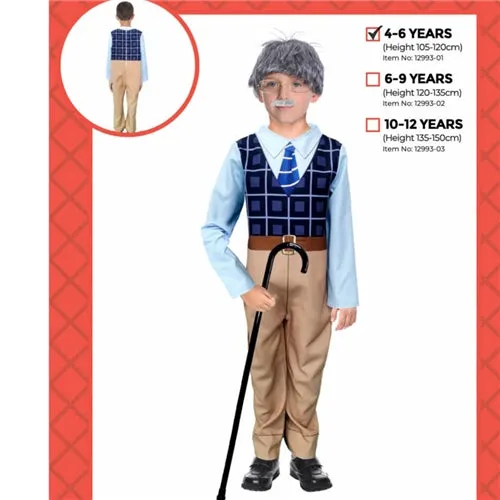 Children Blue Grandpa Costume