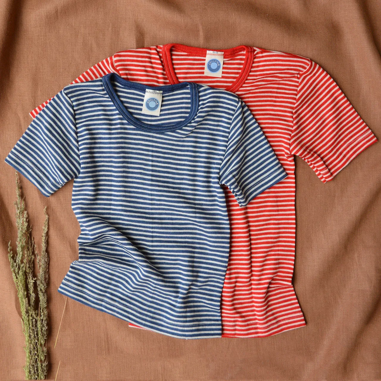 Child's T-Shirt - Organic Merino/Silk - Stripes (1-12y)