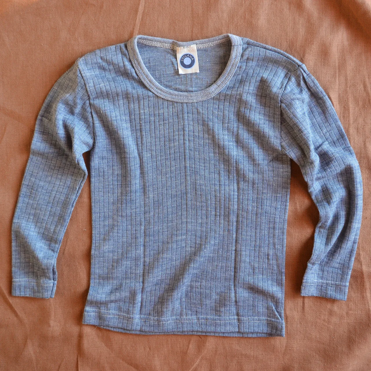 Child's Top Long Sleeve - Organic Cotton/Merino/Silk (1-12 years)