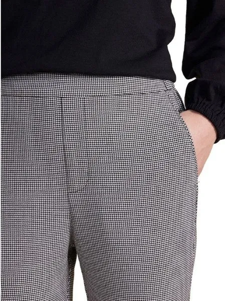 Cigarette black check pant