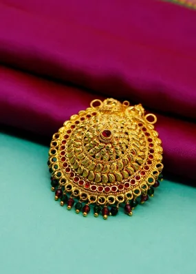 CIRCULAR GOLD FINISH PENDANT