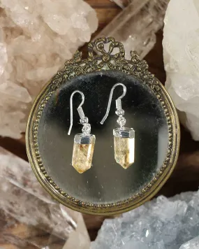 Citrine Faceted Point Earrings