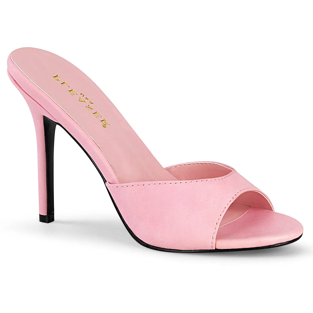 CLASSIQUE-01 Pleaser Shoe Baby Pink High Heel Slide