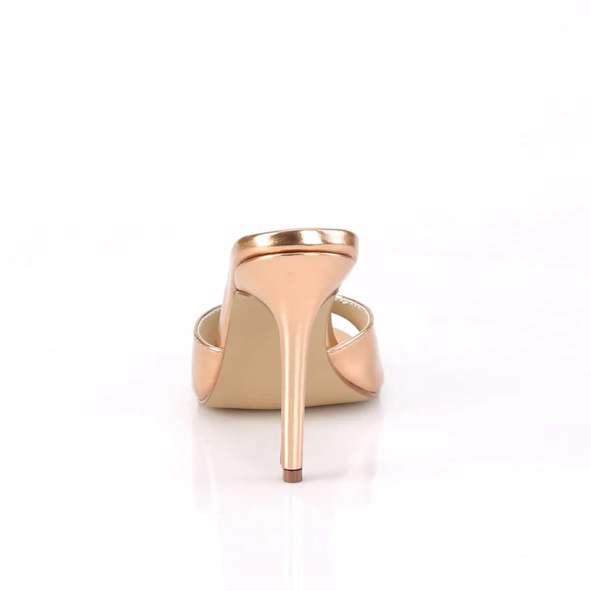 CLASSIQUE-01 Rose Gold T-Strap High Heel