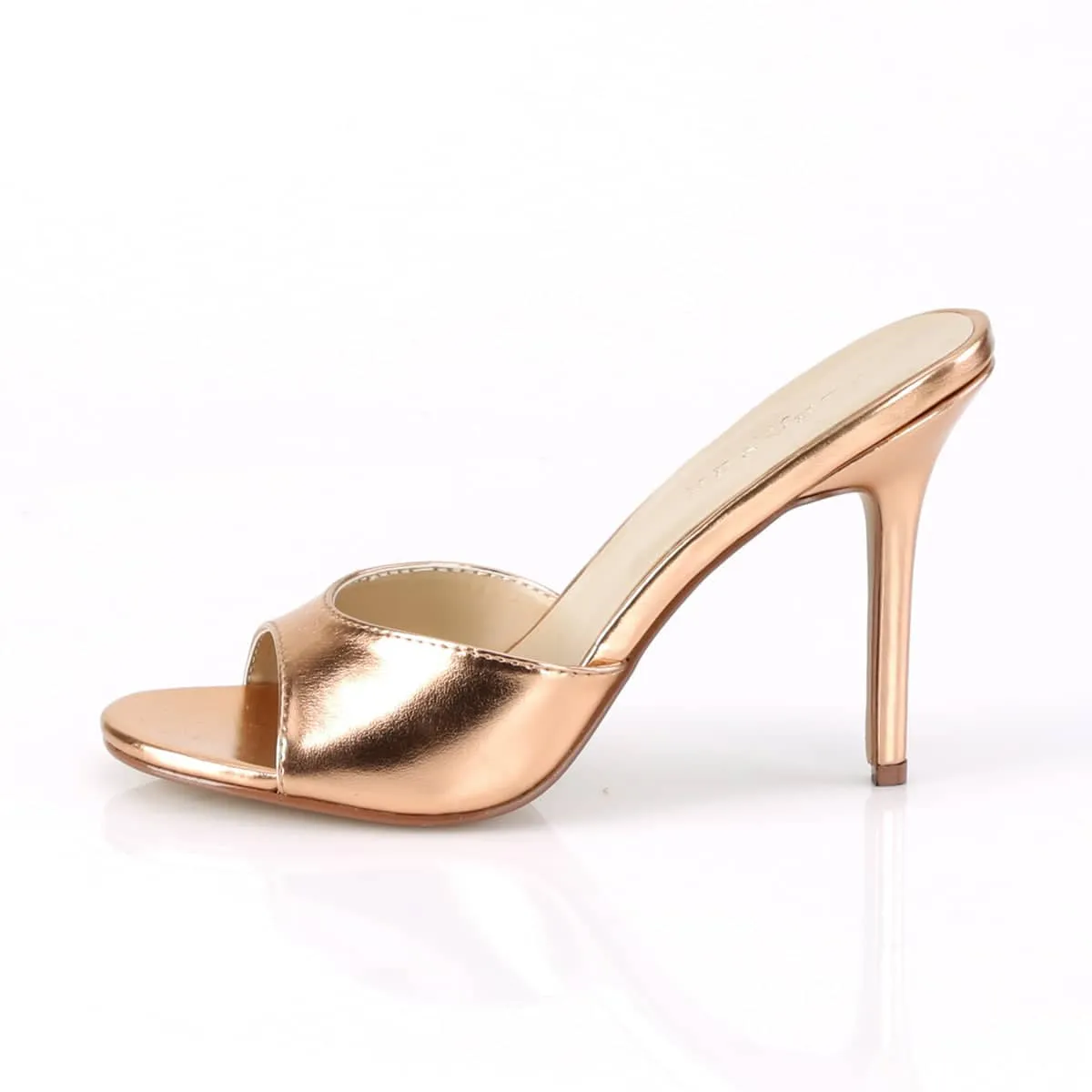 CLASSIQUE-01 Rose Gold T-Strap High Heel