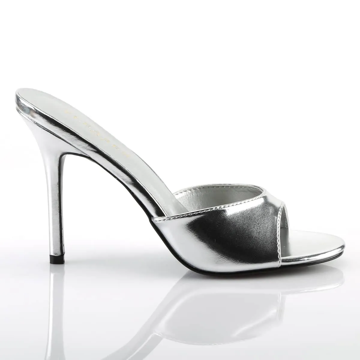 CLASSIQUE-01 Silver Slide High Heel