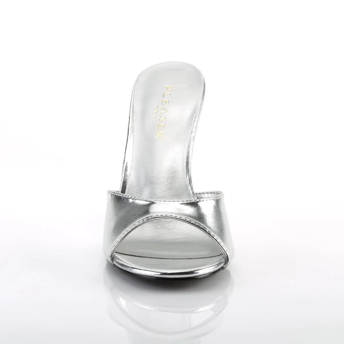 CLASSIQUE-01 Silver Slide High Heel