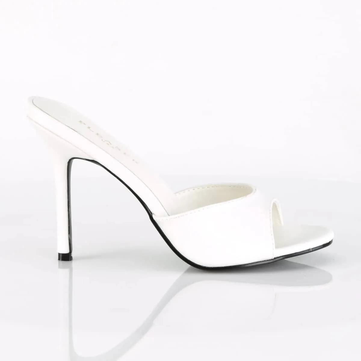 CLASSIQUE-01 White Peep Toe High Heel